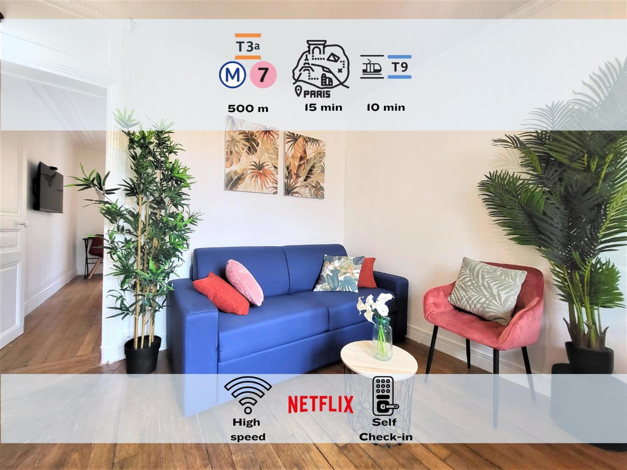 L'Oasis - Charmant Appartement Metro Porte D'Italie Ле-Кремлен-Бісетр Екстер'єр фото